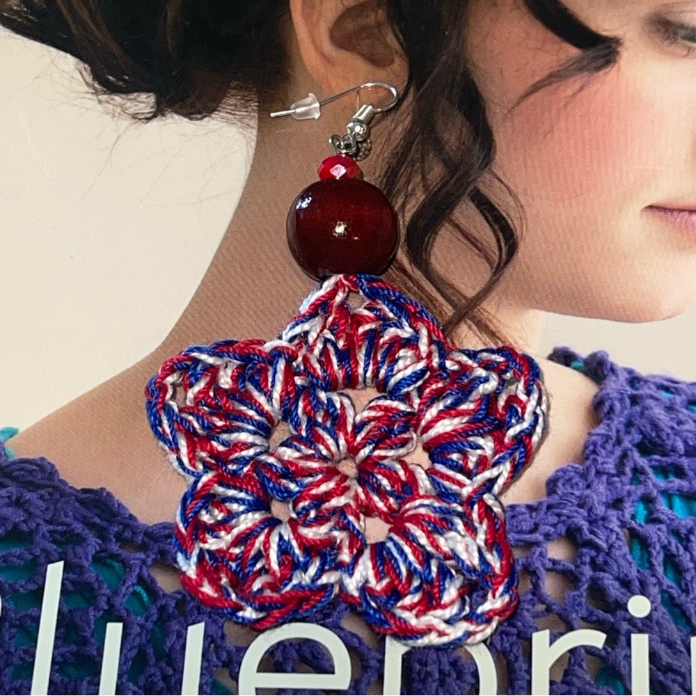 🌟 Handcrafted Multicolor Star Earrings
